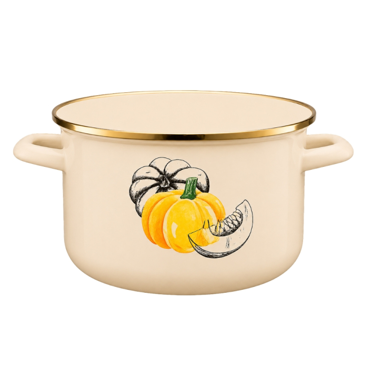 Garnek emaliowany BASSO 22cm/4,1L wzór 1